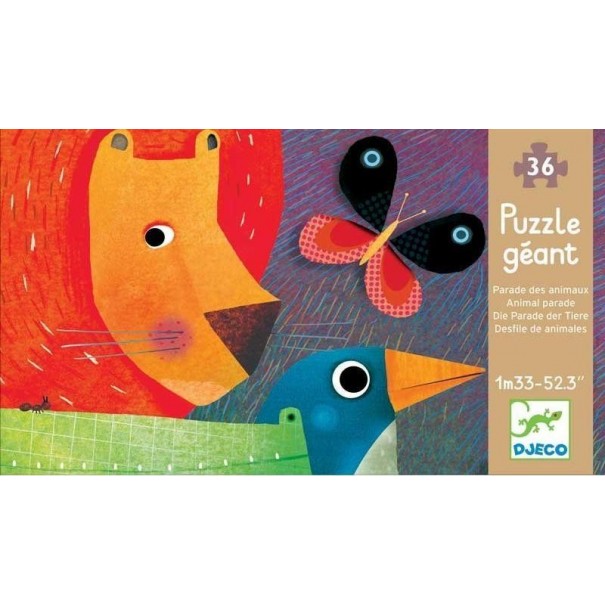 Puzzle Gigante - Desfile de animales - 36 pzs