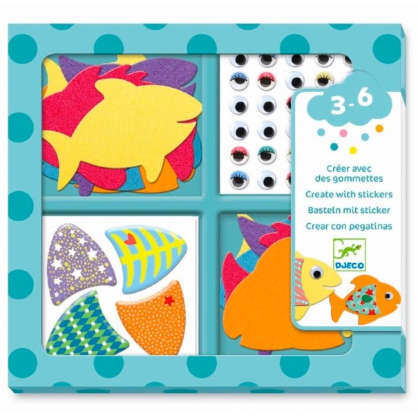 Crea con stickers - Los Peces