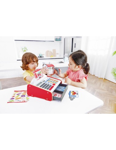 Hape Caja registradora Beep 'n' Buy | Caja registradora de juguete de juego  de rol para niños, para niños a partir de 3 años