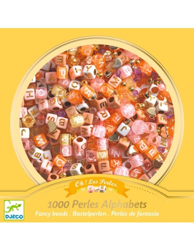 1000 perles de l'alfabet daurades