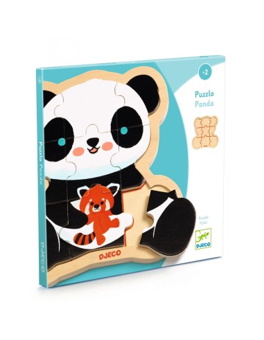 Puzle Panda 9 pcs - Puzle de fusta per encaixar