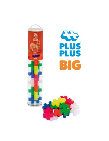 Plus-Plus Tubo Big Neón 15 piezas